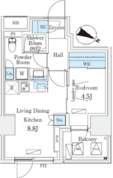 アーバンブリーズ恵比寿 205 間取り図
