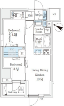 アーバンブリーズ恵比寿 301 間取り図