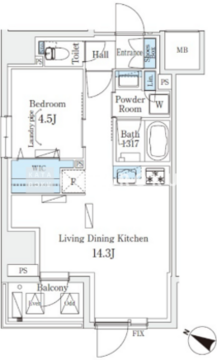 アーバンブリーズ恵比寿 1201 間取り図