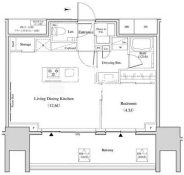 ザ・パークハビオ北千住 1206 間取り図
