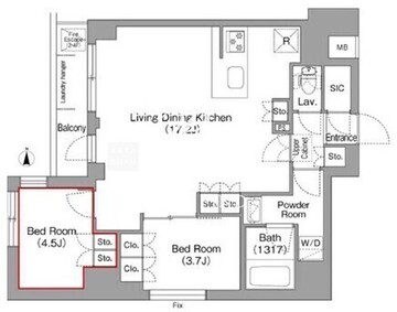 コンフォリア・リヴ平井ミューティオ 205 間取り図