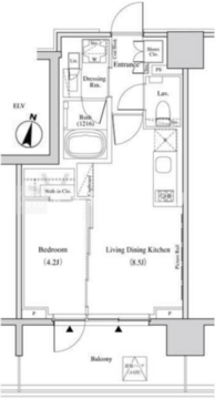 ザ・パークハビオ代々木 603 間取り図