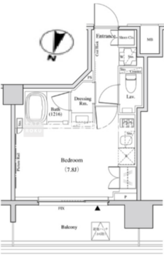 ザ・パークハビオ代々木 607 間取り図