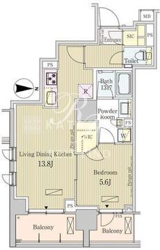 パークアクシス池田山 209 間取り図
