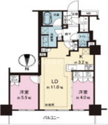 プライムパークス品川シーサイドザ・タワー 2601 間取り図