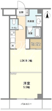 ラクラス麻布十番 205 間取り図