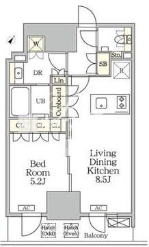 ザ・パークハビオ大森山王 1802 間取り図