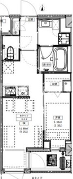 ルミーク北千住 402 間取り図