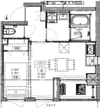 ルミーク北千住 307 間取り図
