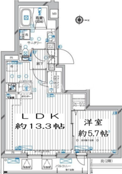 レガリス蒲田 206 間取り図