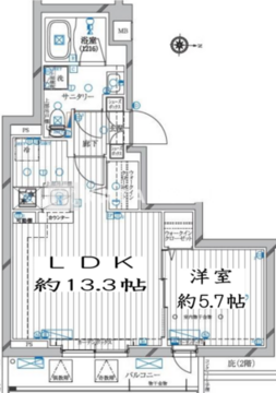 レガリス蒲田 506 間取り図