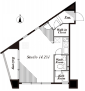 キャビンアリーナ南青山 801 間取り図