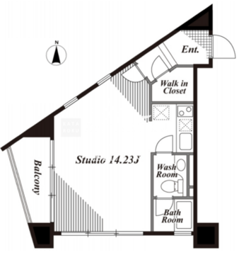 キャビンアリーナ南青山 801 間取り図