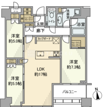 白金ザ・スカイ E-41 間取り図