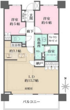 ザ・パークハウス上野池之端レジデンス 705 間取り図