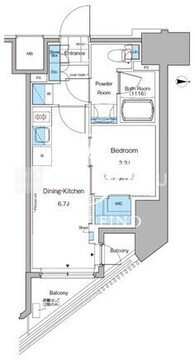 ルフォンプログレ田原町 701 間取り図