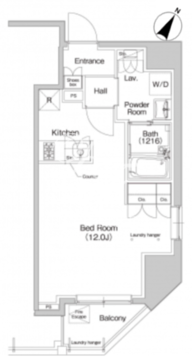 プラウドフラット東神田 603 間取り図