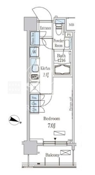 パークアクシス東高円寺 507 間取り図