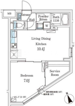 クレアティフ駒澤大学前 101 間取り図