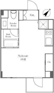 JMFレジデンス世田谷三宿 405 間取り図