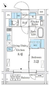 JMFレジデンス新板橋 407 間取り図