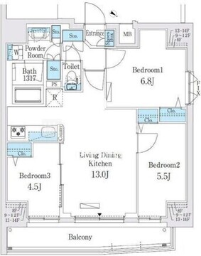 プライムブリス板橋本町 1001 間取り図
