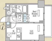 ロイジェント西新井 308 間取り図