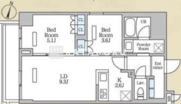 ロイジェント西新井 601 間取り図