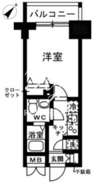 レジディア日本橋人形町2 306 間取り図