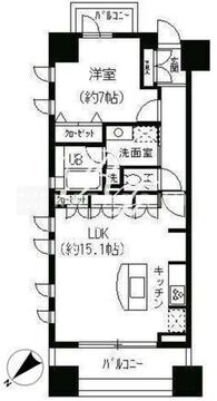 パークキューブ日本橋水天宮 301 間取り図