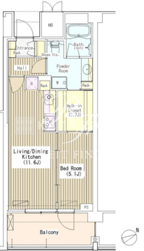マチュリティ小石川 507 間取り図