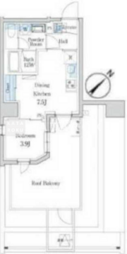 デュオフラッツ板橋大山 702 間取り図