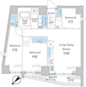 デュオフラッツ板橋大山 701 間取り図