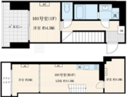 Skuld神楽坂 101 間取り図
