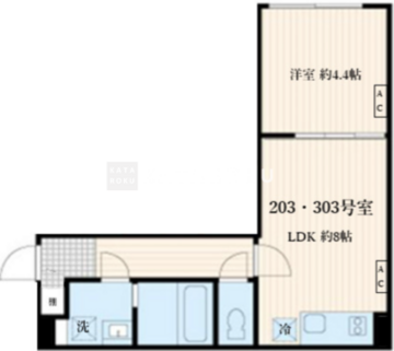 Skuld神楽坂 203 間取り図