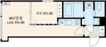 Skuld神楽坂 301 間取り図