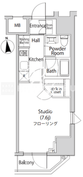 カーサスプレンディッド虎ノ門新橋 1103 間取り図