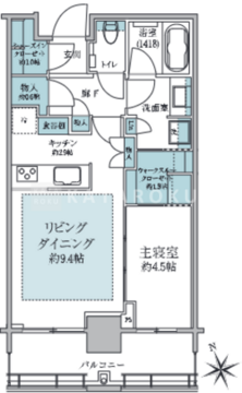 グローバルフロントタワー 328 間取り図