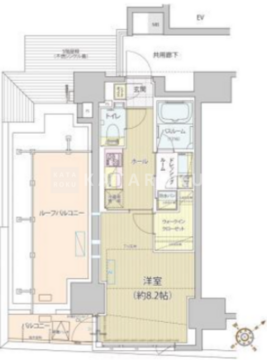 レビスタ白金高輪 601 間取り図