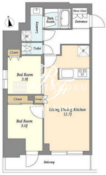 グランカーサ船堀2 1301 間取り図