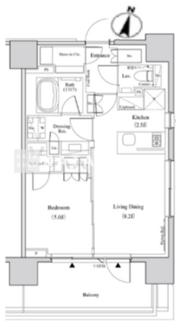 ザ・パークハビオ代々木 604 間取り図