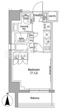 ザ・パークハビオ駒込 303 間取り図
