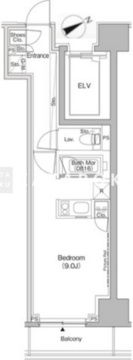 ザ・パークハビオ日本橋茅場町 403 間取り図