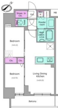アーバネックス日本橋茅場町 201 間取り図