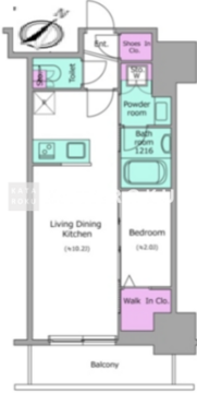 アーバネックス日本橋茅場町 502 間取り図