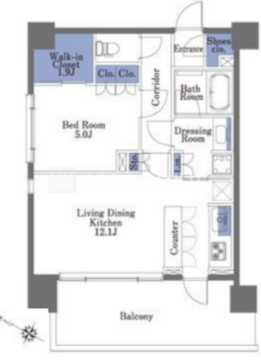 プライムメゾン神保町 1401 間取り図