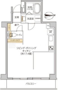 タイズ住吉 303 間取り図