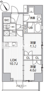 グランエール西日暮里ノース 501 間取り図