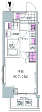 プレジリア東日本橋 707 間取り図