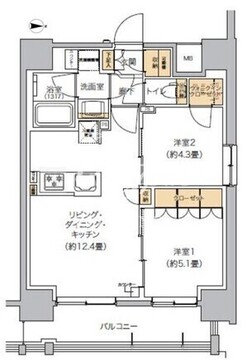 リビオメゾン芝浦 707 間取り図